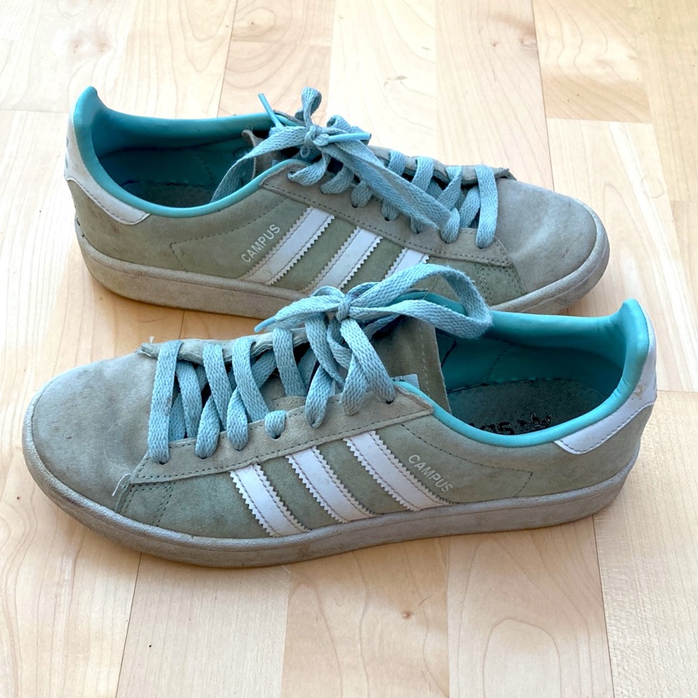 Adidas Campus Sneakers Ash Green Men 7 Women 9 EU 40 Sage Mint